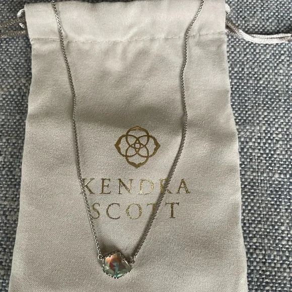 Kendra Scott Silver Dichroic Glass Necklace - Picture 2 of 3